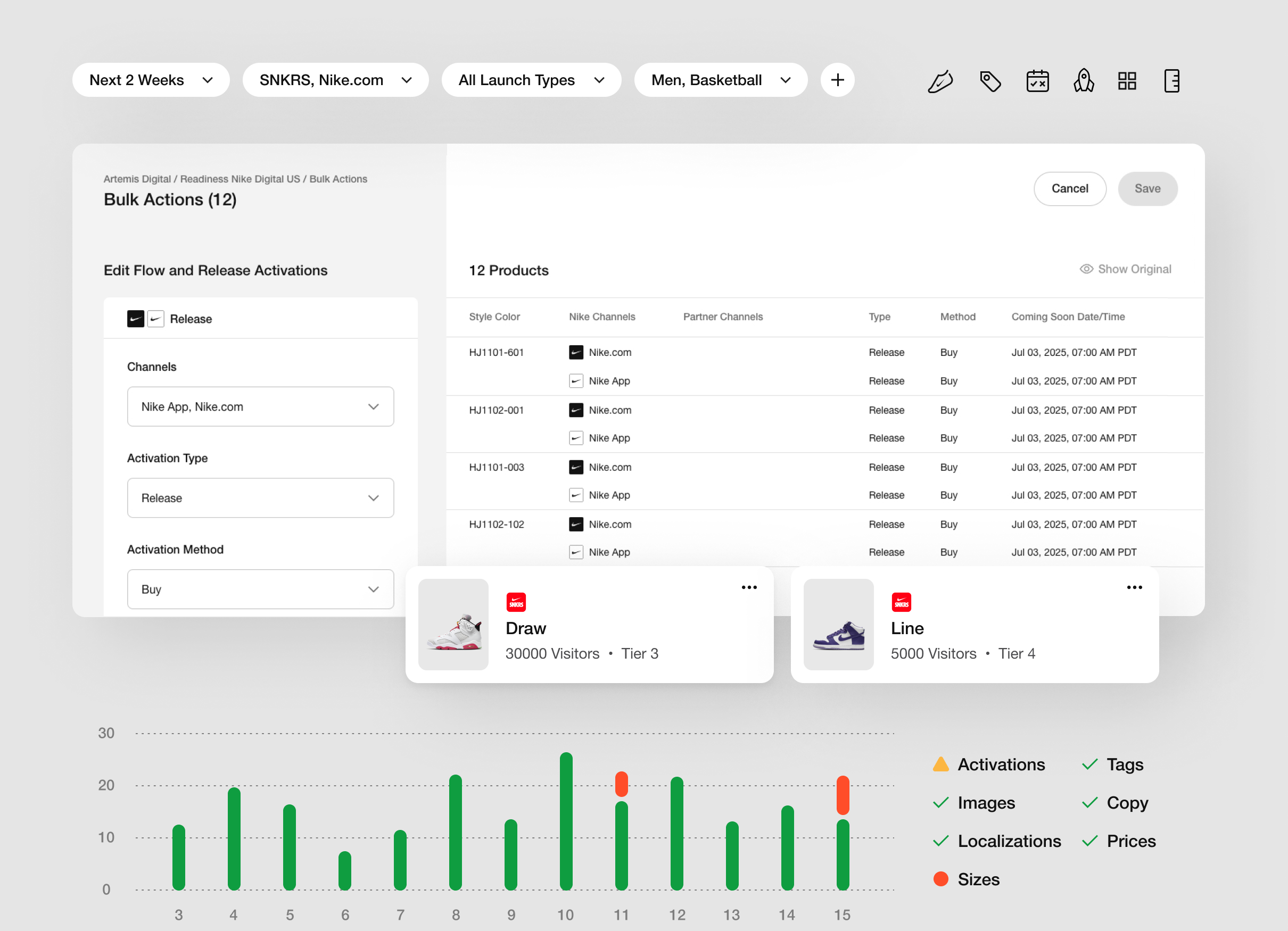Nike — Product Readiness & Activation Platform, screen 2